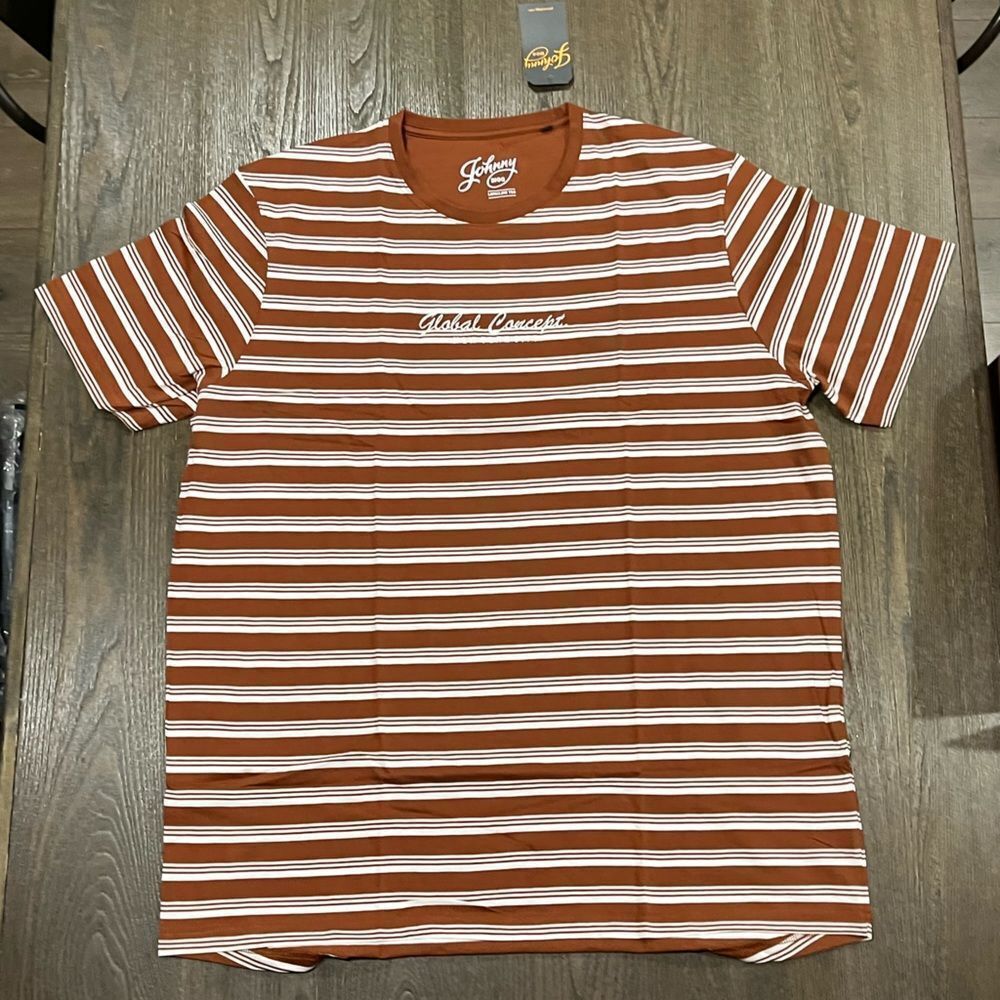 NWT Johnny Bigg Global YD Stripe Longline Tee Brick Size 3X